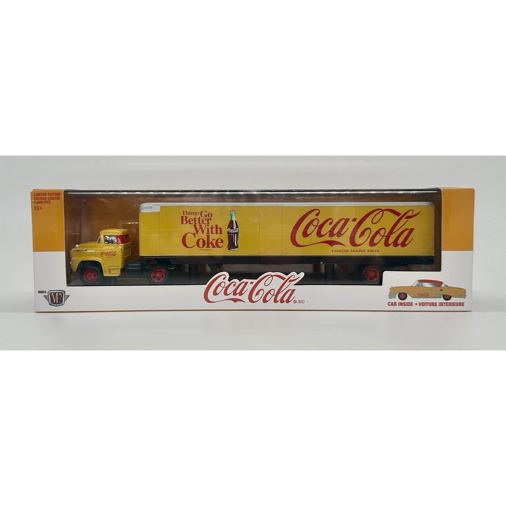 M2 Machines Coca-Cola 1958 Chevrolet Spartan LCF Auto-Hauler Semi Truck 1:64